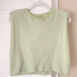 Papermoon | Leslie Crop Waffle Top | M